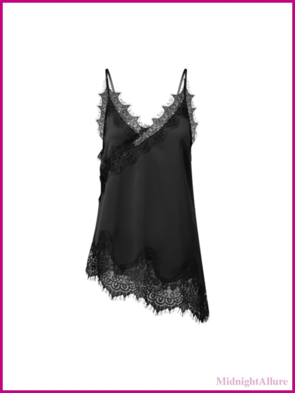 Women Lace Trim Satin Tank Top Y2k Going Out Silk Camisole